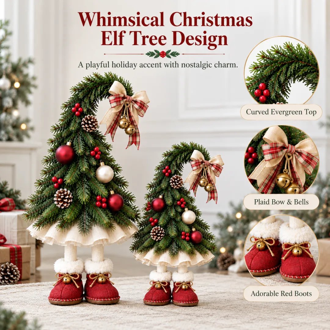 🎄🍄Sprookjesachtige kerstboomversiering met elfjes🌙