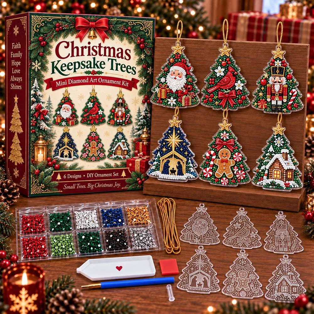 🔥LAST DAY 50% OFF - 🌲Christmas Keepsake Diamond Art Ornament Kit💎