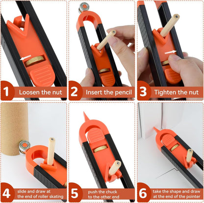 Contour Gauge Scribe Tool with Lock