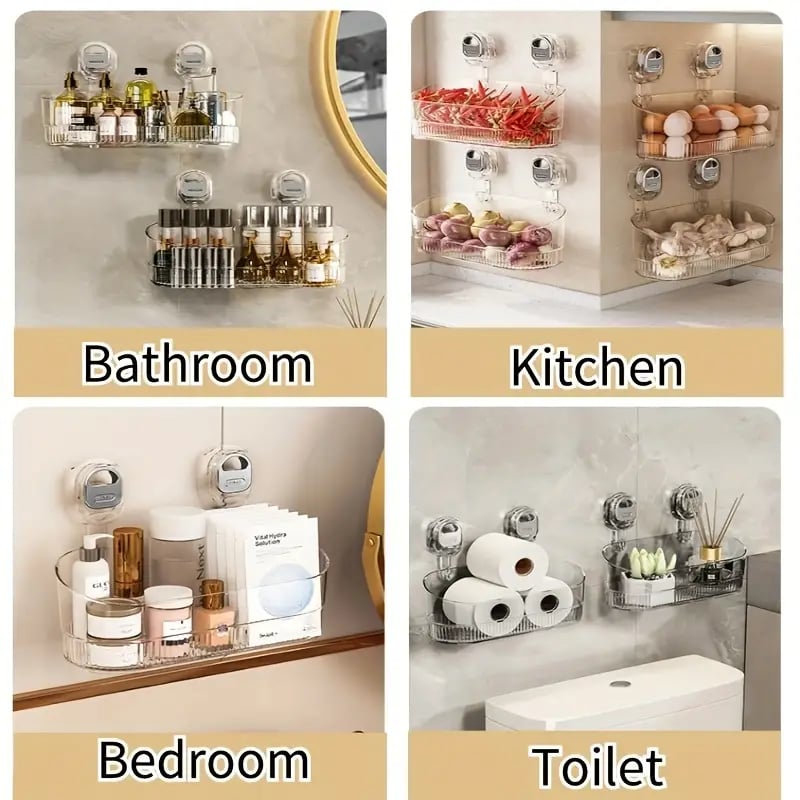 🔥No-Drill Bathroom Suction Storage Box
