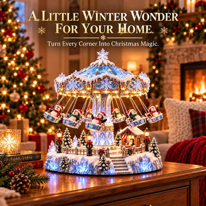 🎄 Kerstaanbieding: 49% korting! 🐧 Pinguïn Winter Swing Carnival – Draaiende kerstdecoratie met lichtjes ❄️✨