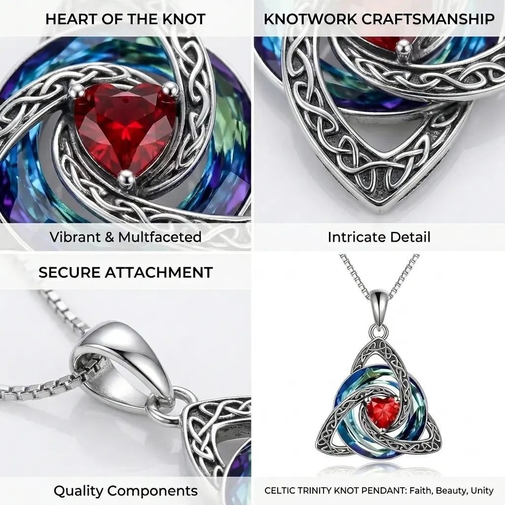 Birthstone Celtic Knot Necklace for Women