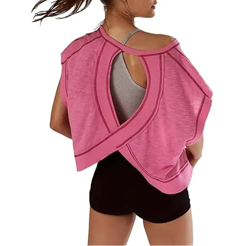 Hot Sale🔥Women's Asymmetrical Batwing Sleeve Tee – Summer Comfort with a Stylish Edge☀️