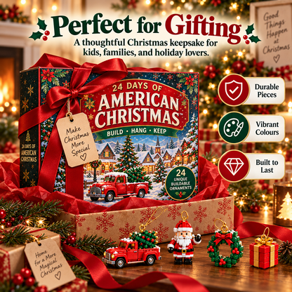 24 Days of American Christmas Advent Calendar – 24 Mini Christmas Toy Ornaments