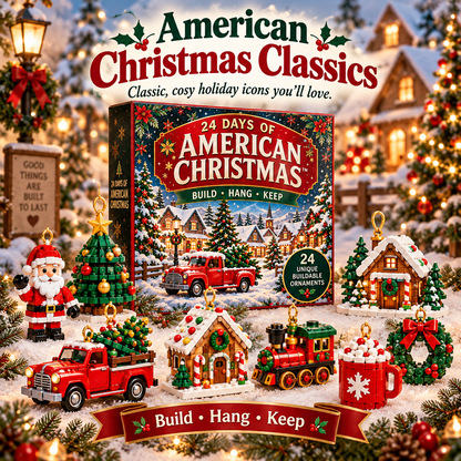 24 Days of American Christmas Advent Calendar – 24 Mini Christmas Toy Ornaments