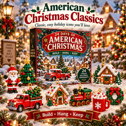 24 Days of American Christmas Advent Calendar – 24 Mini Christmas Toy Ornaments