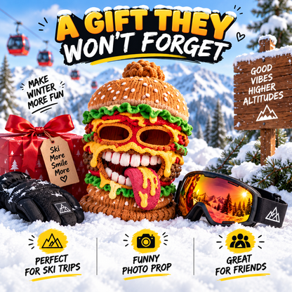 🍔 Funny Food Ski Mask – Burger, Fried Chicken, Pizza & Fries Winter Balaclava