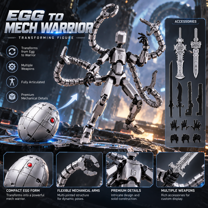 🔥HOT--😡Egg-to-Reaper Transforming Figure – 2-in-1 Mechanical Egg & Poseable Warrior