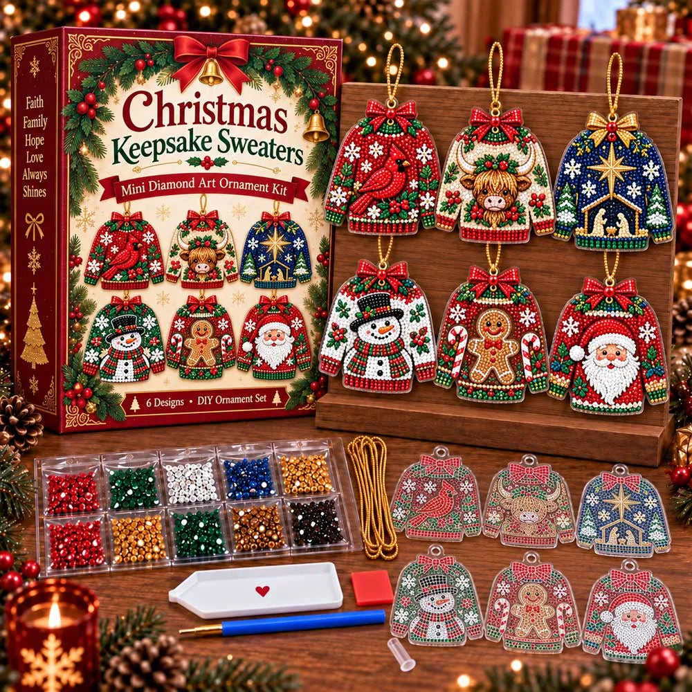 🔥LAST DAY 50% OFF - 🌲Christmas Keepsake Diamond Art Ornament Kit💎