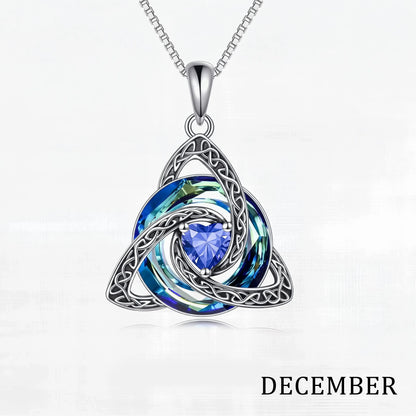 Birthstone Celtic Knot Necklace for Women