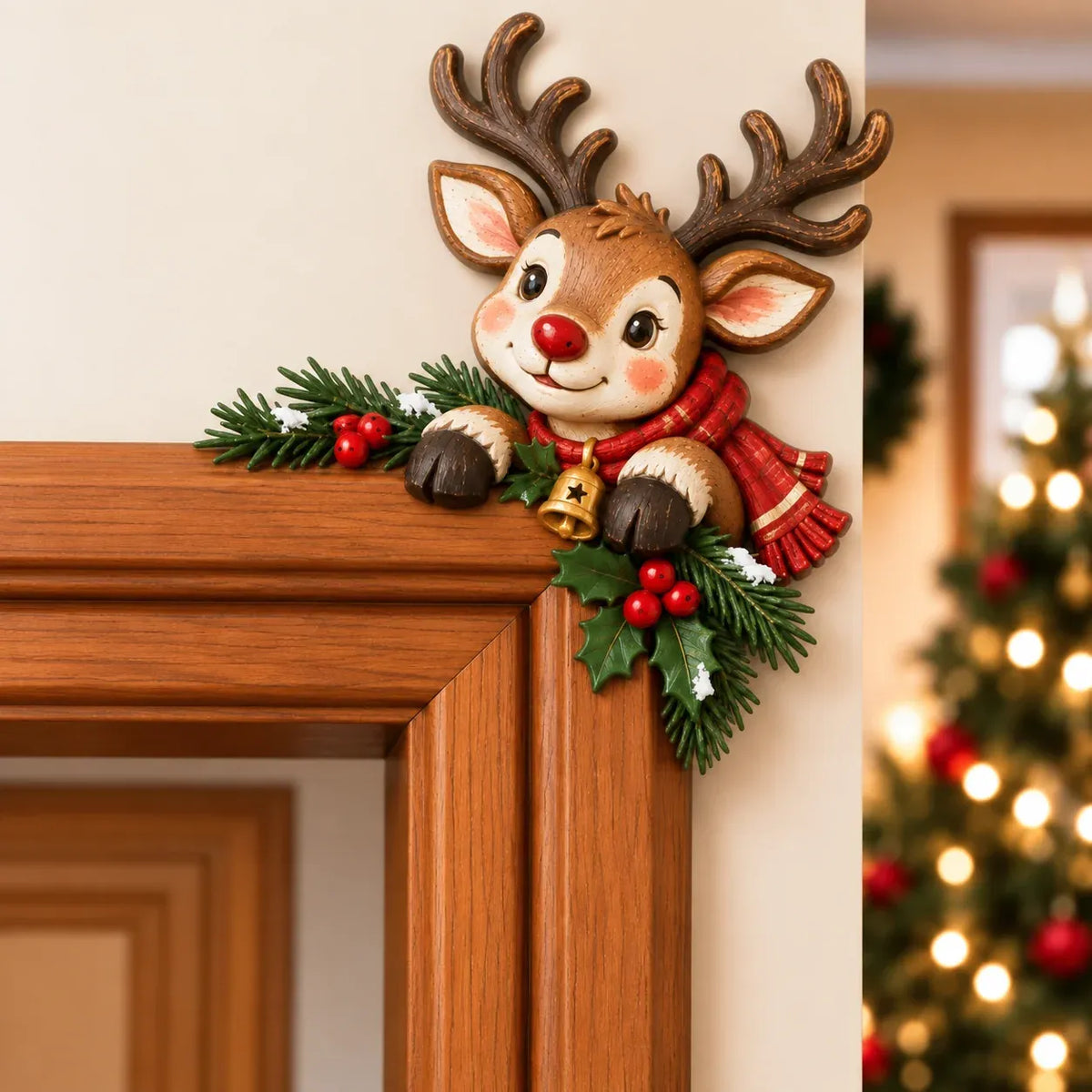 ⏳ Last Day 49% OFF – 🎄Christmas Peekaboo Door Frame Corner Decor | 8 Festive Character Designs with Left & Right Options for Doorways, Entryways & Holiday Corners ✨
