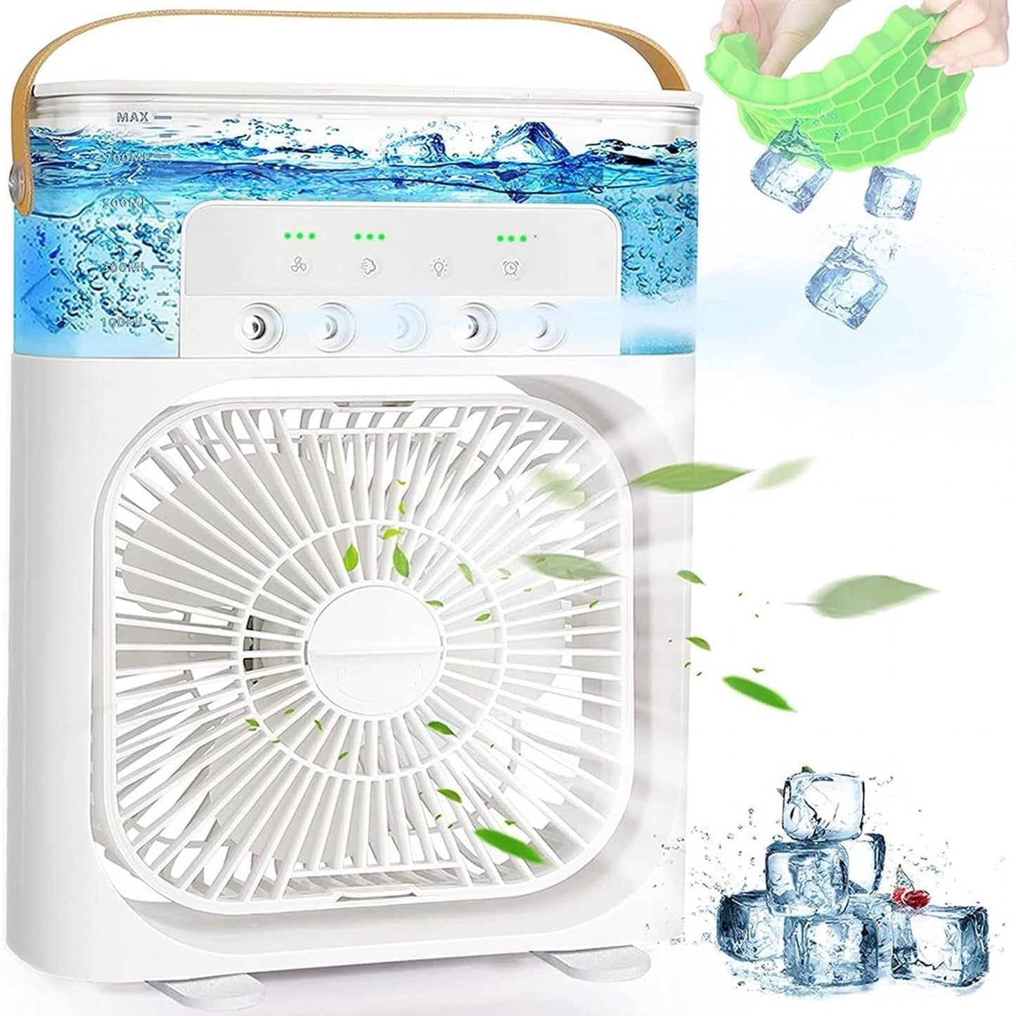 Portable Misting Desk Fan – USB Rechargeable Air Cooler with 3 Speeds & Humidifier