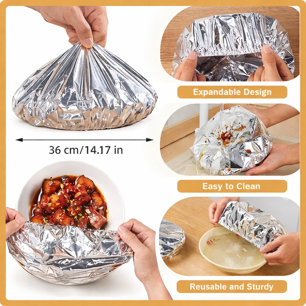 🔥Hot Sale Aluminum Foil Heat Shield Covers – No Plastic 🥘