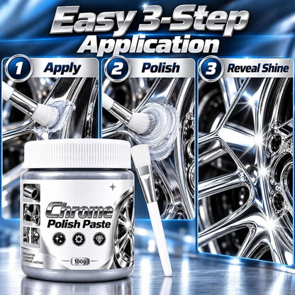 🔥Buy More Save More🔥Metal Chrome Polish & Restorer Paste with Brush