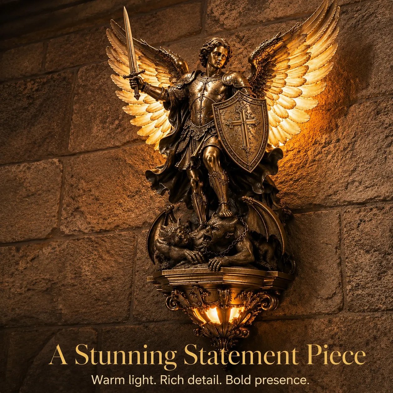 St. Michael Guardian Angel Wall Light