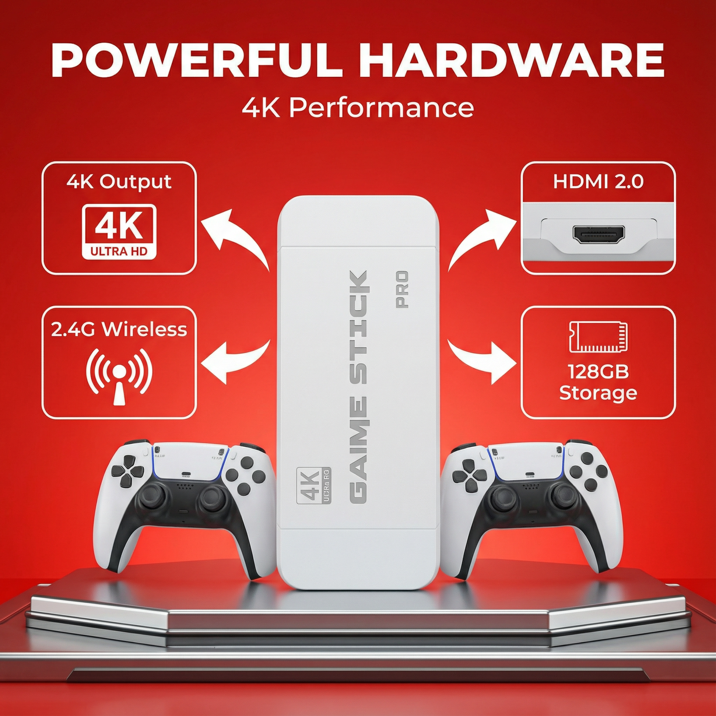 WIRELESS CONSOLE 60,000+ LICENSED GAMES + 2 FREE CONTROLLERS