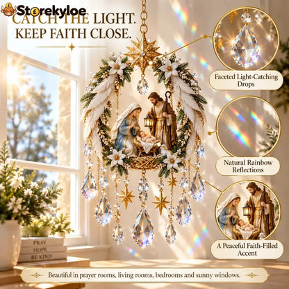🔥HOT SALE🔥✝️ Christian Crystal Suncatcher | 5 Faith-Inspired Window Designs with Cascading Rainbow Crystals ✨ - 1