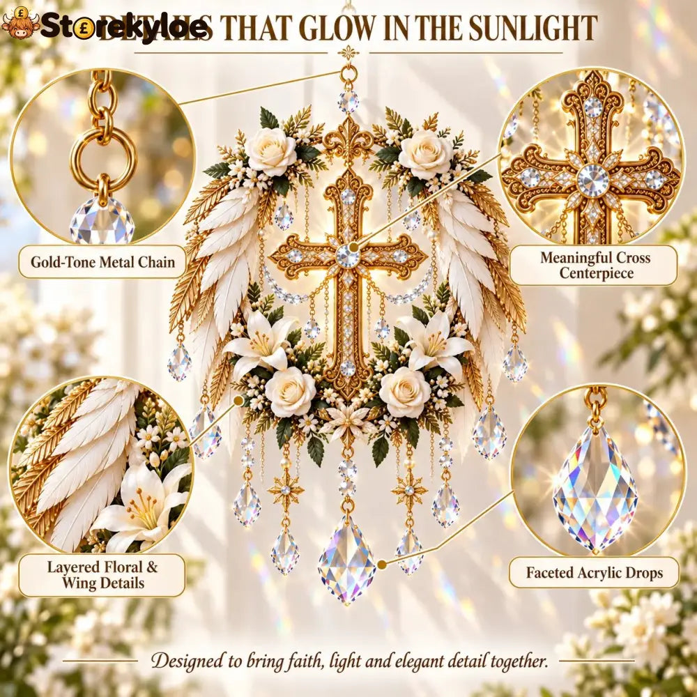 🔥HOT SALE🔥✝️ Christian Crystal Suncatcher | 5 Faith-Inspired Window Designs with Cascading Rainbow Crystals ✨ - 1