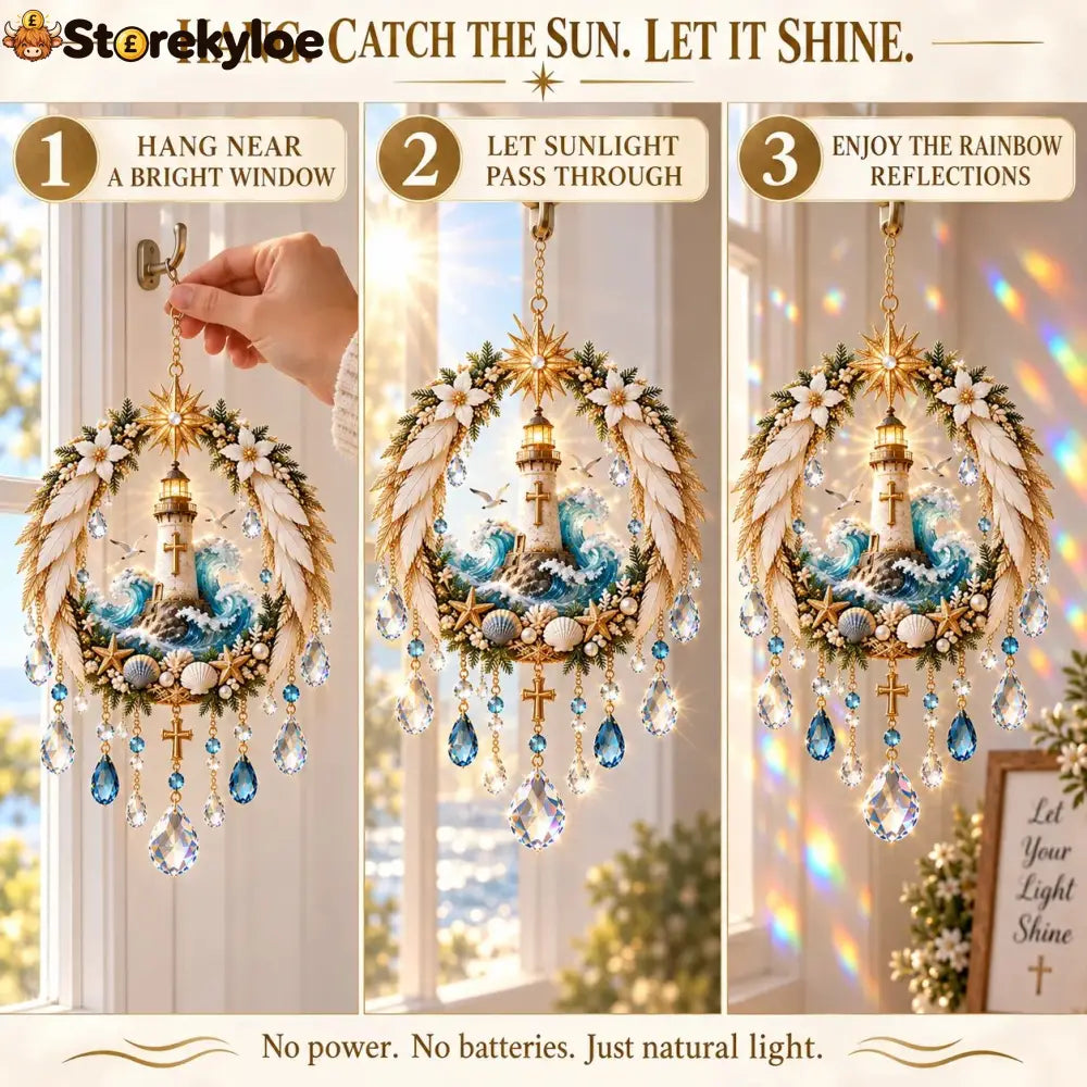 🔥HOT SALE🔥✝️ Christian Crystal Suncatcher | 5 Faith-Inspired Window Designs with Cascading Rainbow Crystals ✨ - 1
