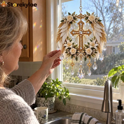 🔥HOT SALE🔥✝️ Christian Crystal Suncatcher | 5 Faith-Inspired Window Designs with Cascading Rainbow Crystals ✨ - 1