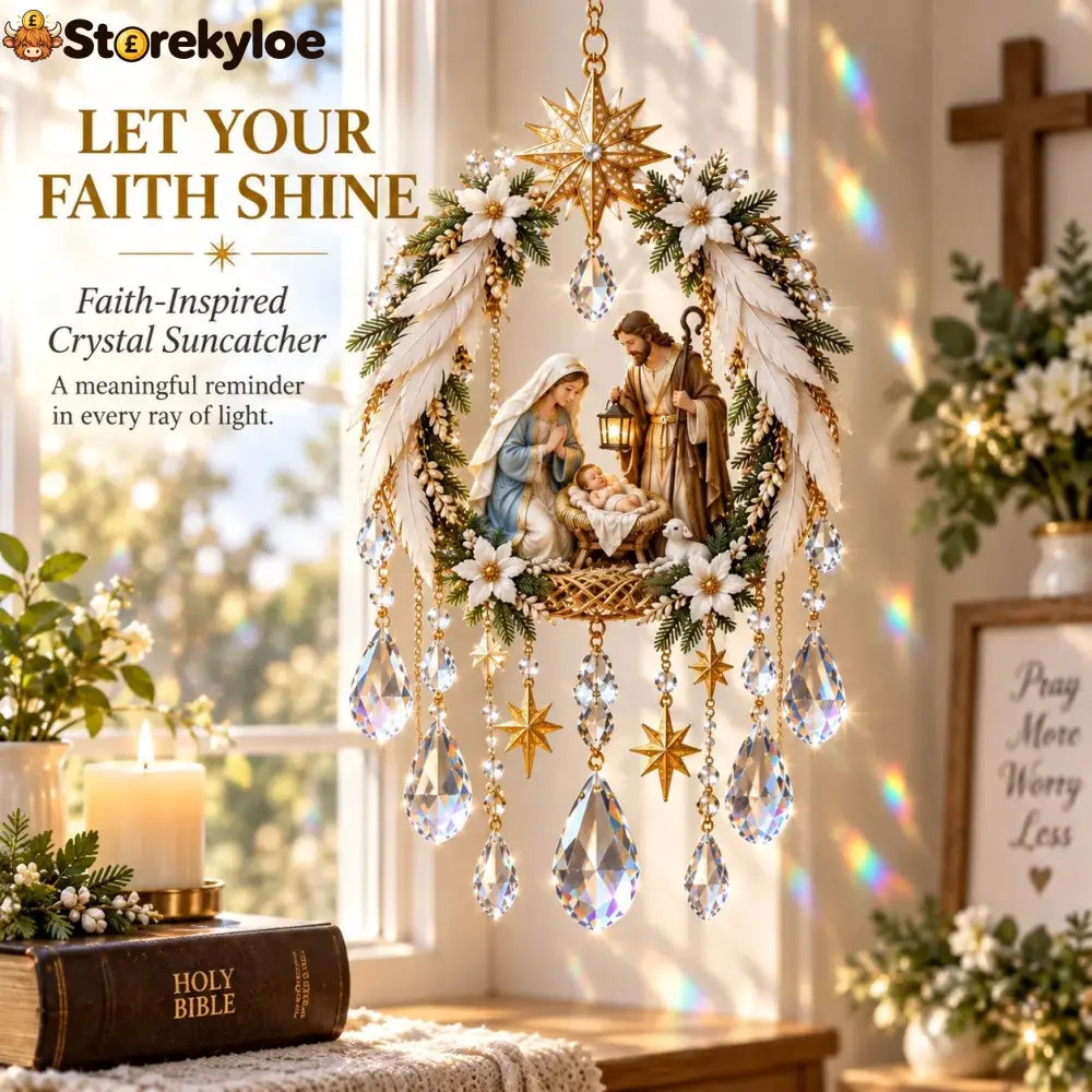 🔥HOT SALE🔥✝️ Christian Crystal Suncatcher | 5 Faith-Inspired Window Designs with Cascading Rainbow Crystals ✨ - 1
