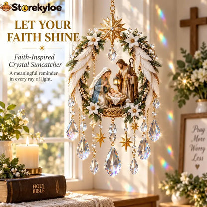 🔥HOT SALE🔥✝️ Christian Crystal Suncatcher | 5 Faith-Inspired Window Designs with Cascading Rainbow Crystals ✨ - 1