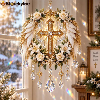 🔥HOT SALE🔥✝️ Christian Crystal Suncatcher | 5 Faith-Inspired Window Designs with Cascading Rainbow Crystals ✨ - ✝️