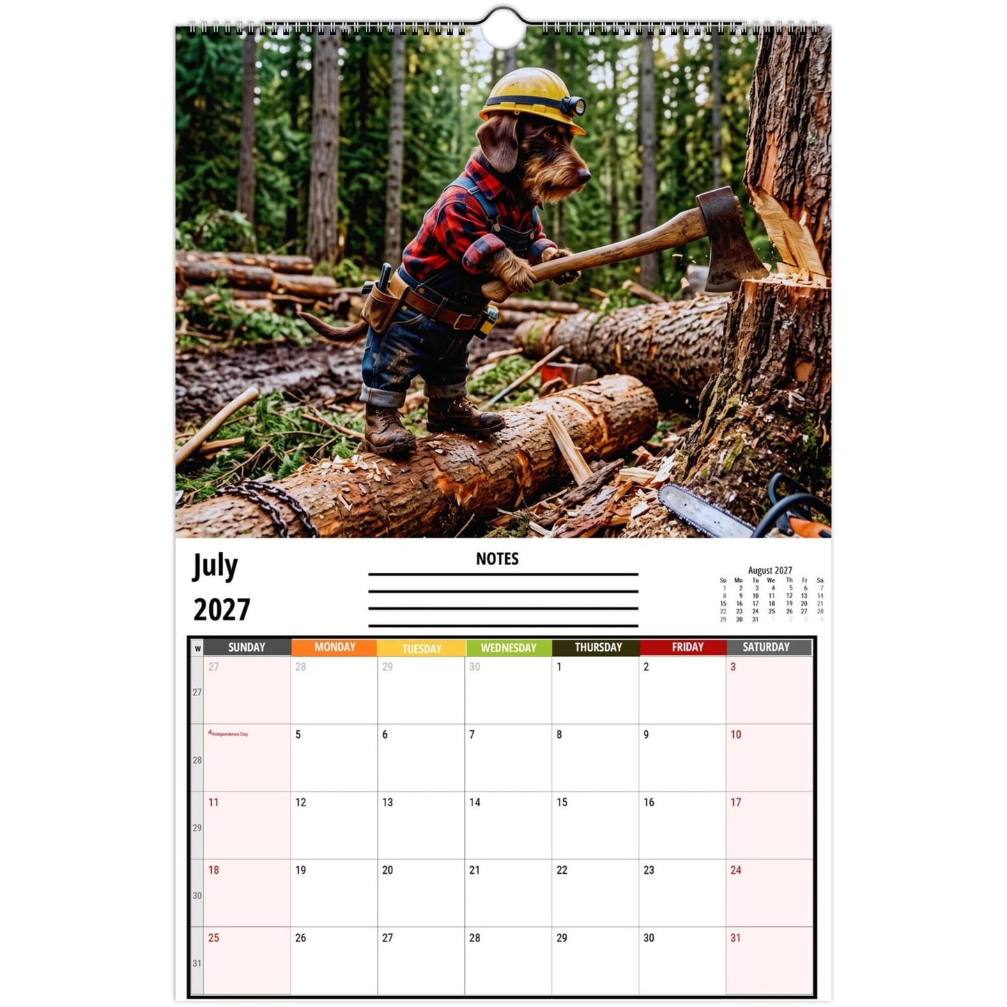 ✨ Funny Dachshund Wall Calendar 2027
