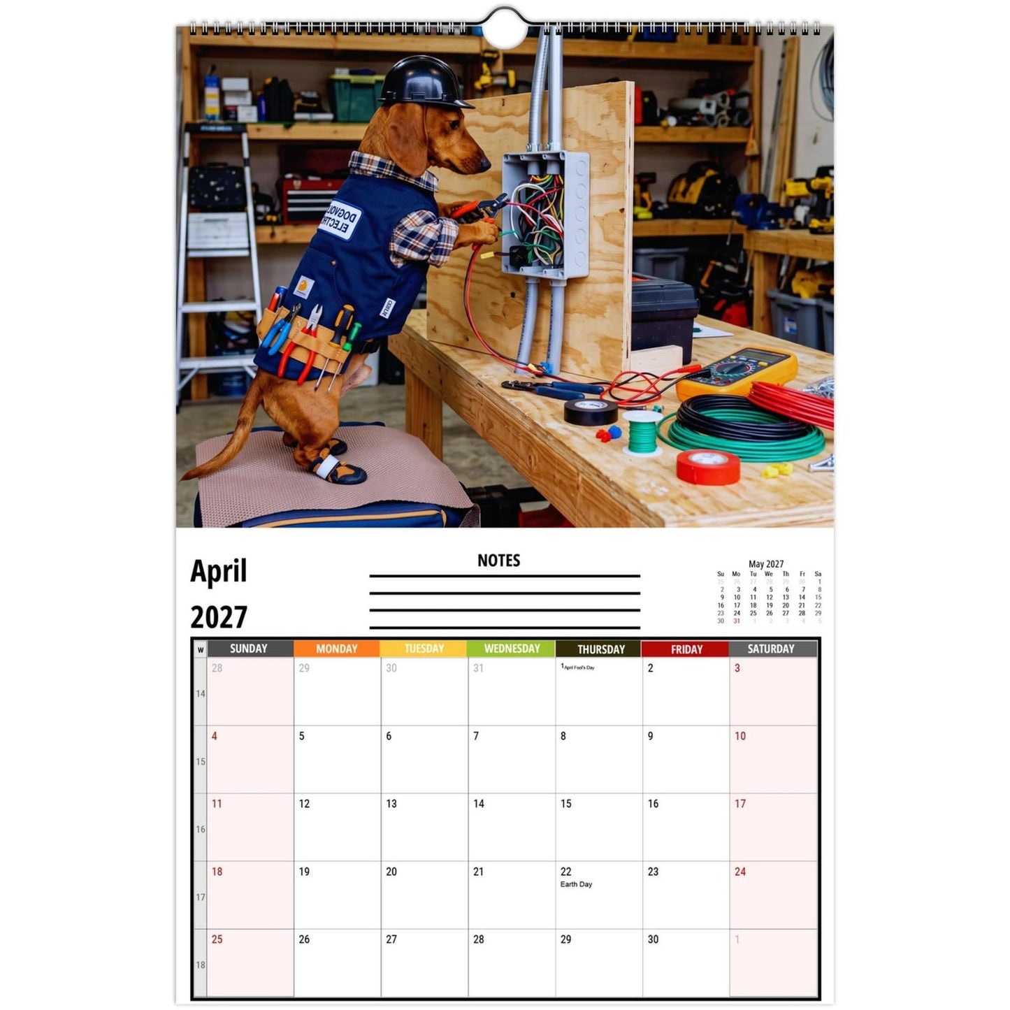 ✨ Funny Dachshund Wall Calendar 2027