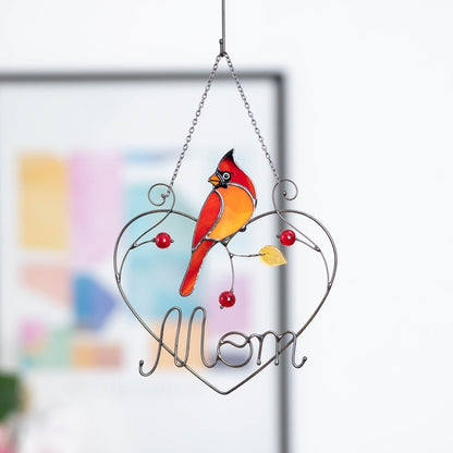 Redbird Stained Glass Window Decoration