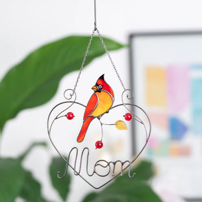 Redbird Stained Glass Window Decoration
