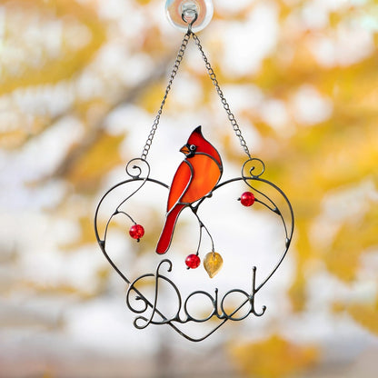 Redbird Stained Glass Window Decoration