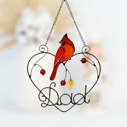 Redbird Stained Glass Window Decoration