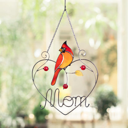 Redbird Stained Glass Window Decoration