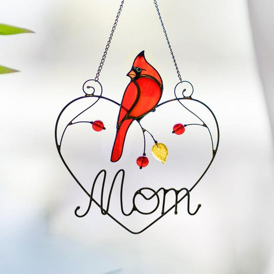 Redbird Stained Glass Window Decoration