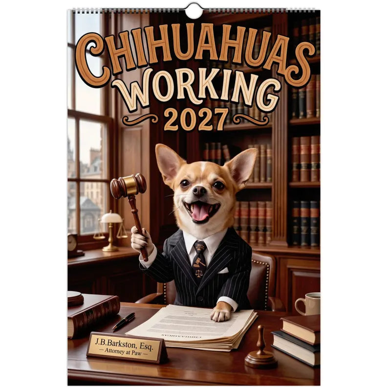 Funny Chihuahuas Wall Calendar 2027