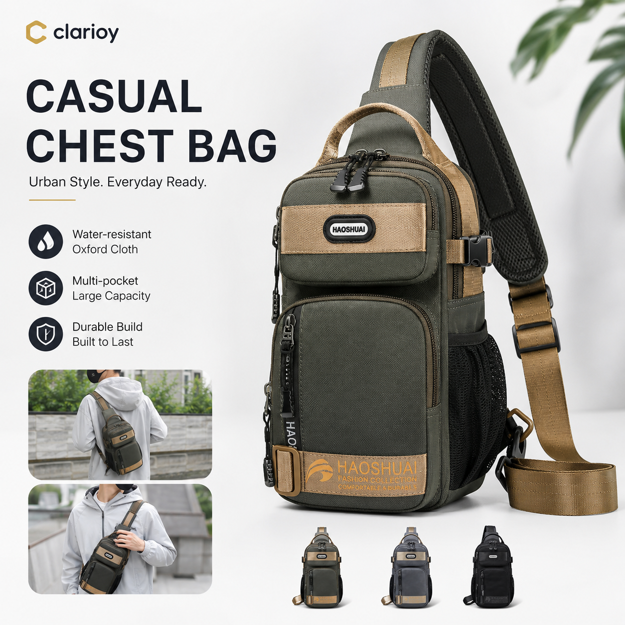 💼Adjustable Oxford Cloth Casual Chest Bag – Stylish & Durable ✨