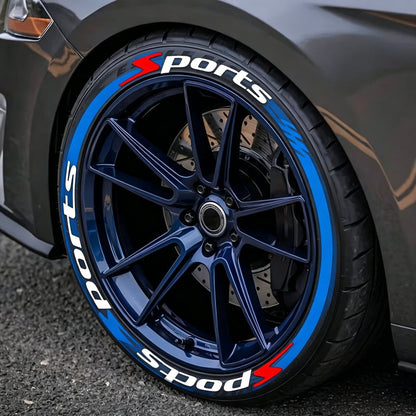 🔥 8PCS 3D Tire Lettering Stickers – Thickened Wheel Sidewall Decals for Cars & Motorcycles