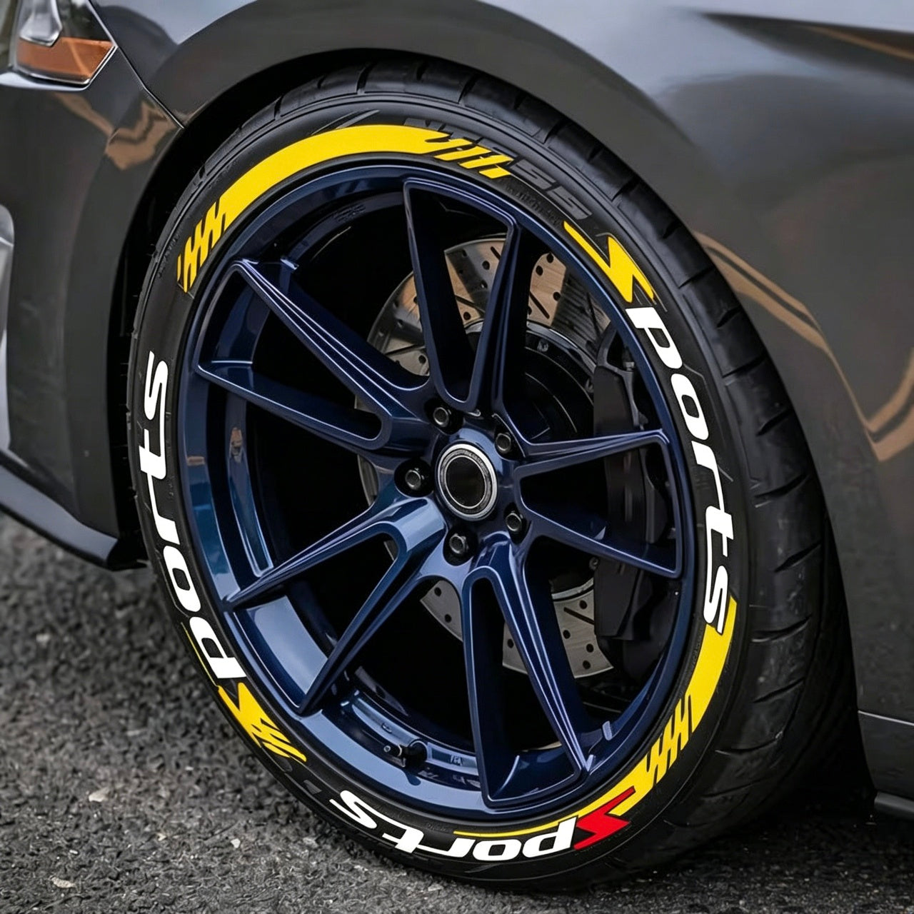 🔥 8PCS 3D Tire Lettering Stickers – Thickened Wheel Sidewall Decals for Cars & Motorcycles