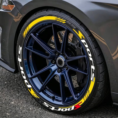 🔥 8PCS 3D Tire Lettering Stickers – Thickened Wheel Sidewall Decals for Cars & Motorcycles
