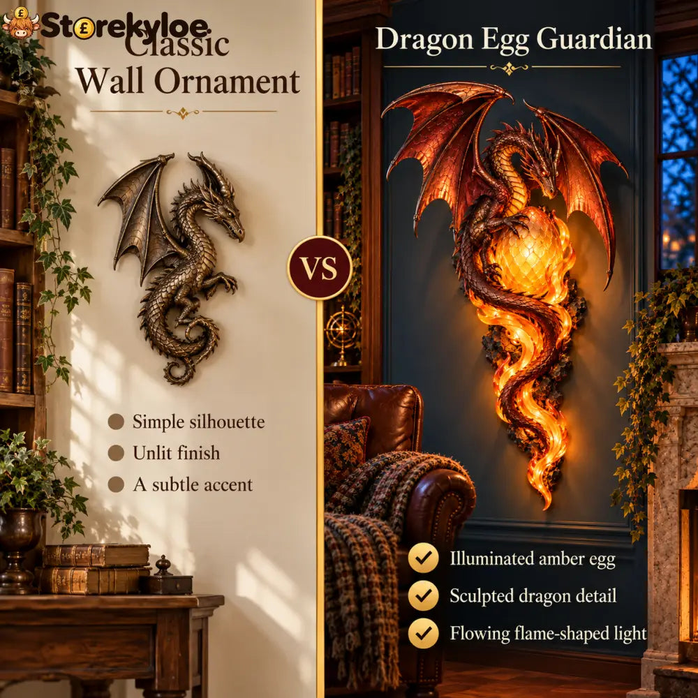 ✨last Day 49% Off✨🐉 Dragon Egg Guardian™ – Lighted Dragon Fantasy Wall Art - dragon