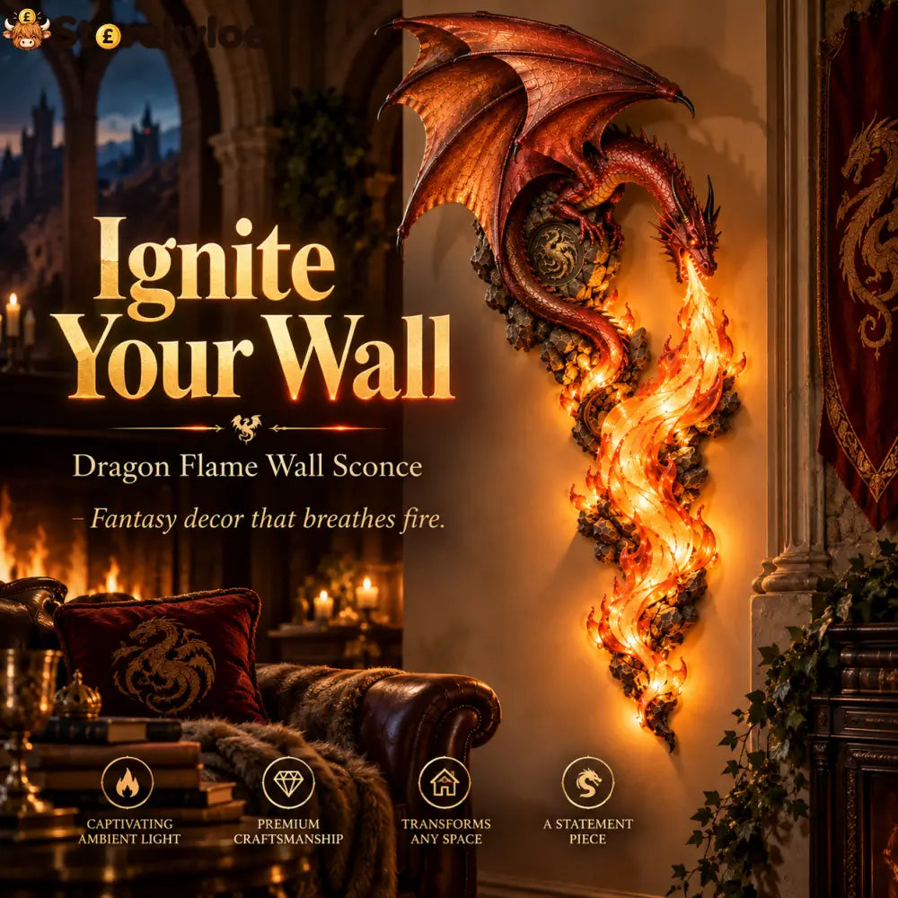 🔥Last Day 49% OFF -🐉 Dragonfire Guardian™ Wall Sconce – A Legendary Flame Awakens On Your Wall 🔥