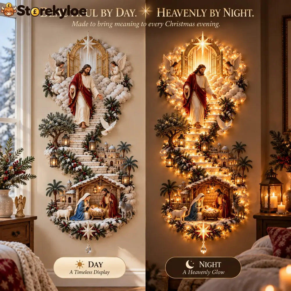✨ Last Day – 60% OFF!✨ Jesus Light of Heaven Christmas Wall Hanging✝️
