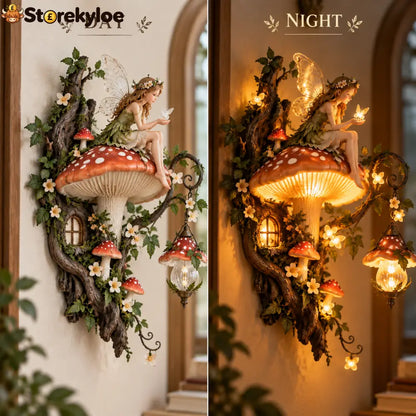 ⏰Limited Stock 50% OFF - 🧚✨ Enchanted Mushroom Fairy Wall Light 🍄🌿