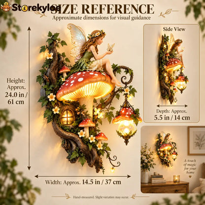 ⏰Limited Stock 50% OFF - 🧚✨ Enchanted Mushroom Fairy Wall Light 🍄🌿
