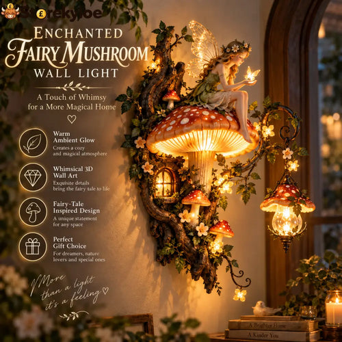 ⏰Limited Stock 50% OFF - 🧚✨ Enchanted Mushroom Fairy Wall Light 🍄🌿