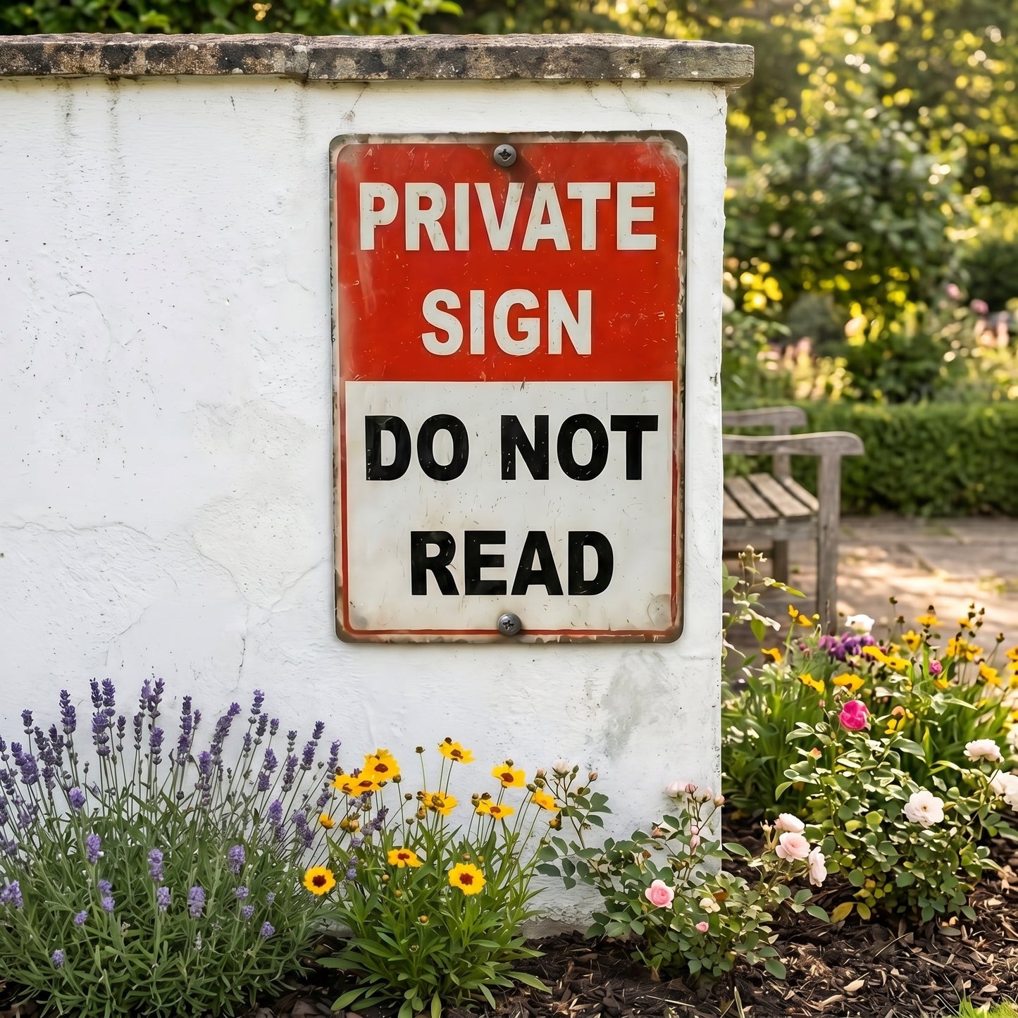 🔥Private Sign – “Do Not Read” Funny Metal Warning Sign 😂