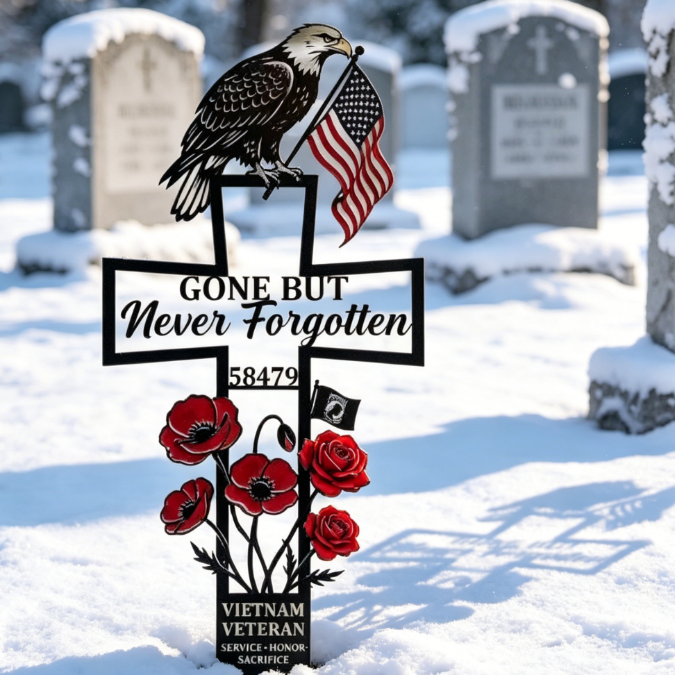 💖Metal Cemetery Memorial Plaque for Remembrance✝️