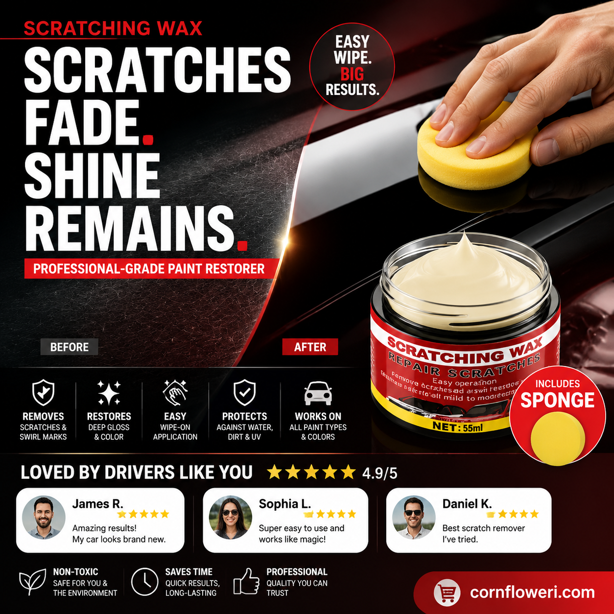 🔥Ultimate Car Scratch Remover Wax