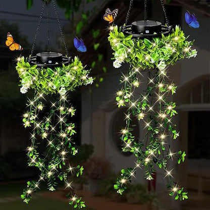 🔥2026 New Arrival ＆ Hot Sale🔥SOLAR-POWERED HANGING MILAN GRASS LIGHT! 💎 Lifelike Foliage, Auto On/Off & IP65 Waterproof ✨